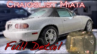 Detailing $1,200 Mazda Miata off Craigslist | FULL TRANSFORMATION