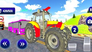 Chained Tractor Towing Simulator Game | Tractor Games | Tractor Driving game | Racing game for play screenshot 2