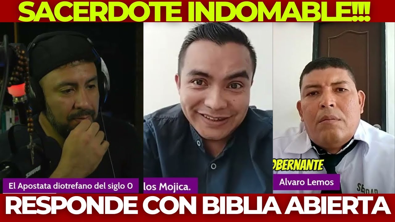 SACERDOTE CATÓLICO muestra con BIBLIA ABIERTA la verdad a PROTESTANTE!!!