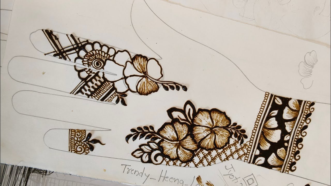 Day -3 Learn Mehndi Challenge 🌿🌻 Sawan Special Weeding Mehndi Design