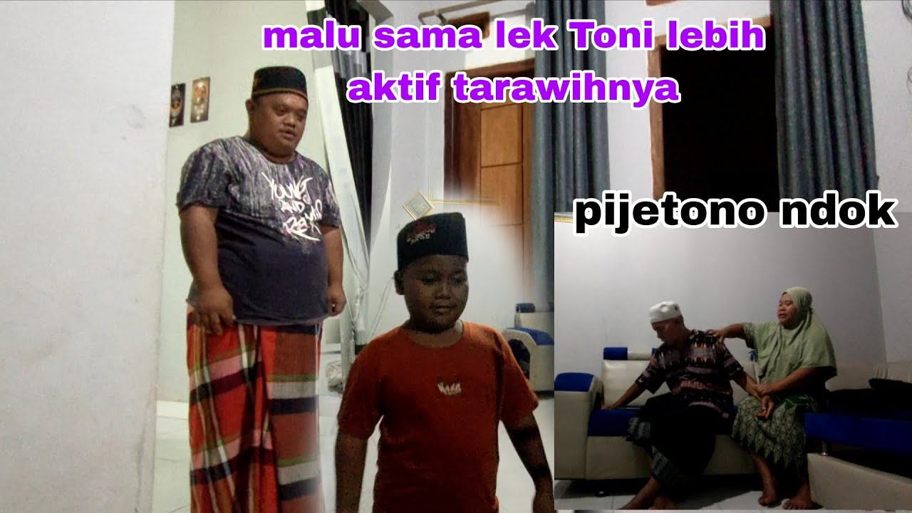 Berangkat tarawih lek Toni antusias nya paling depan 