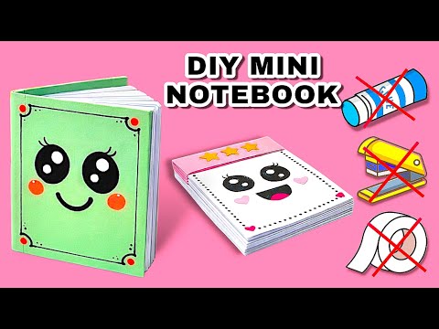 Easy DIY Mini Notebook 📔 ❌️GLUE ❌️ STAPLER ❌️TAPE