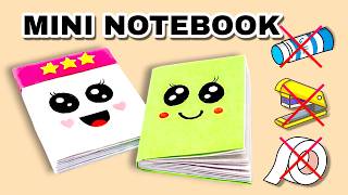 DIY Mini Notebook 📔  ❌️GLUE  ❌️ STAPLER  ❌️TAPE screenshot 1