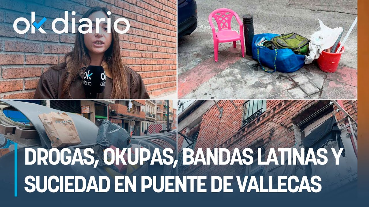 Drogas, okupas, bandas latinas y suciedad en Puente de Vallecas (Madrid): "Me iría si pudiera"