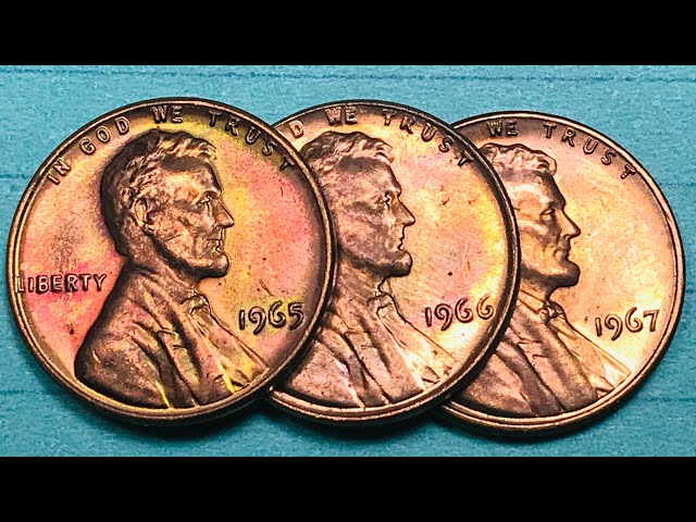 No Mint Mark US 1965 1966 1967 Lincoln Pennies - YouTube