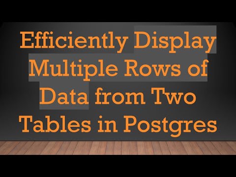 Efficiently Display Multiple
