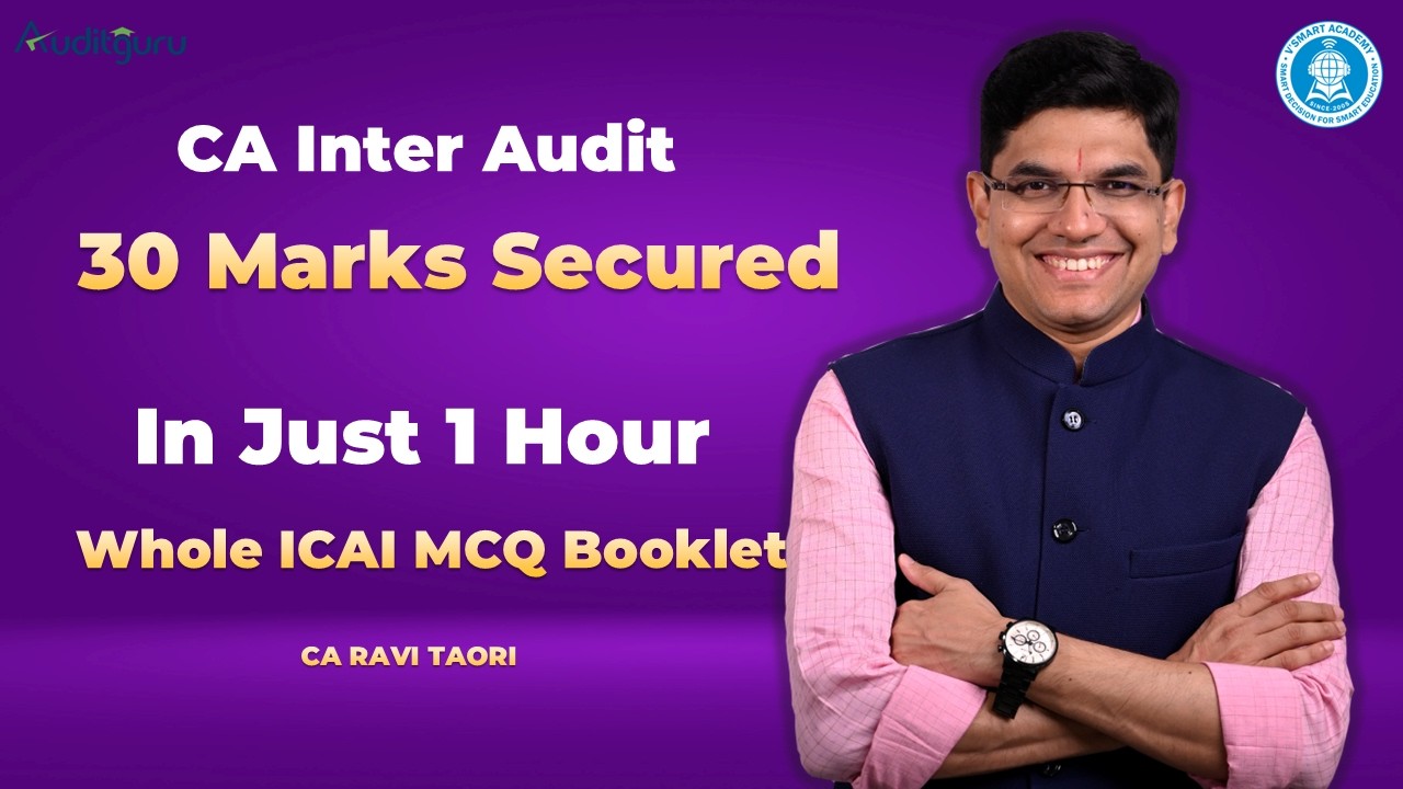 One Shot MCQ Revision 💯 CA Inter Audit | Cover All ICAI MCQs in 60 ...