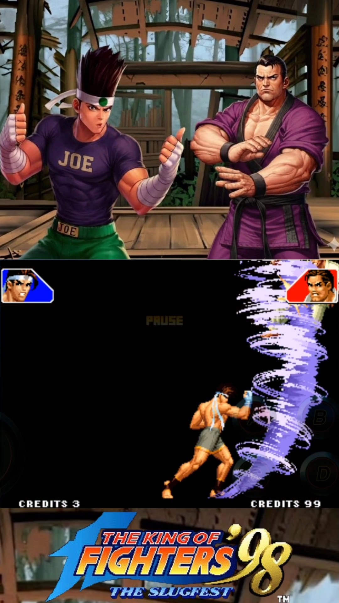 Joe VS Takuma HARDCORE BATTLE #joe #takuma #kof98 #neogeo #fgc