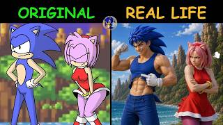 Sonic Run Fast Blows Amy's Skirt x The Bonus Ep | Sonic The Hedgehog 3 | Original vs Plush Toys