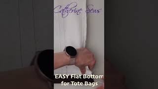 Easiest Flat Bottom for a Tote Bag #shorts