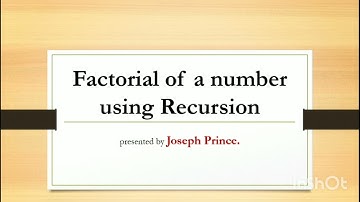 Factorial of a number using recursion