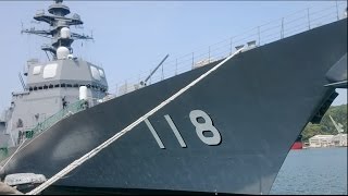 京都・舞鶴港。海上自衛隊護衛艦の一般見学。(コナン映画・絶海の探偵の舞台)JMSDF・Maizuru.