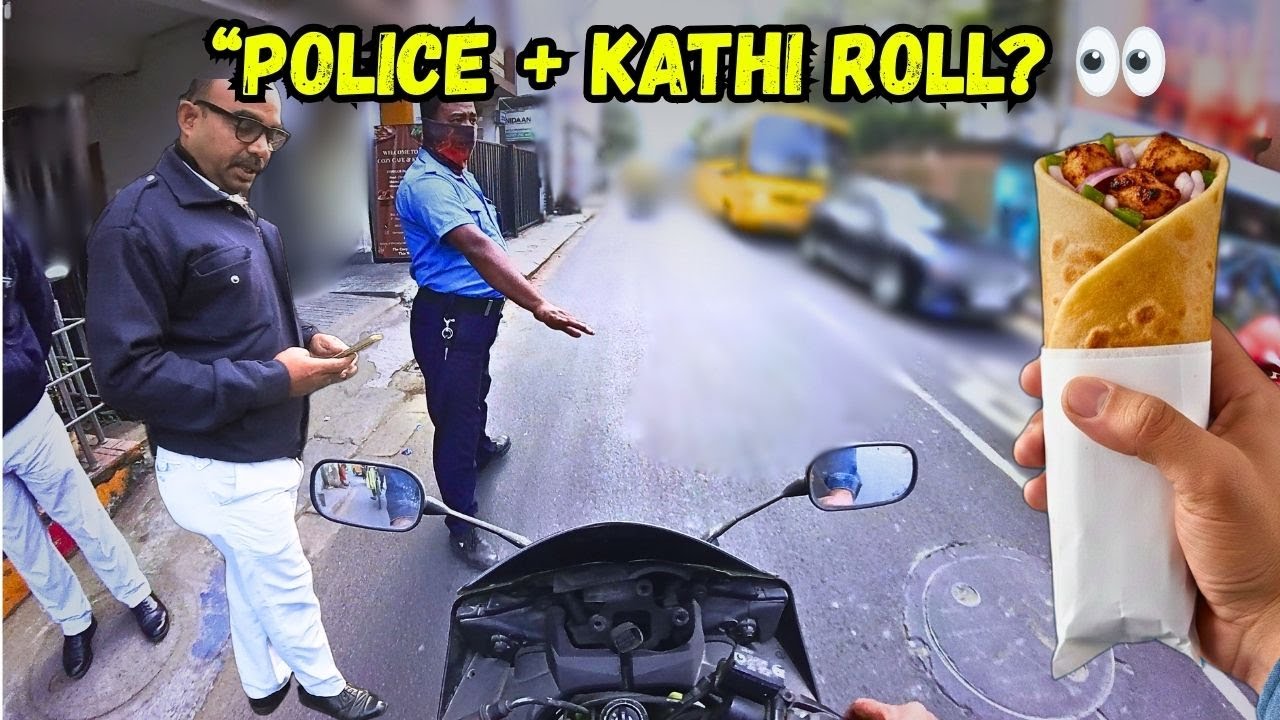 Police + Kathi Roll? 🚨 | Sonarpur to Behala Food Ride | Kolkata MotoVlog