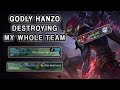 What Happens When A Godly Hanzo Is Destroying My Whole Team | Mobile Legends