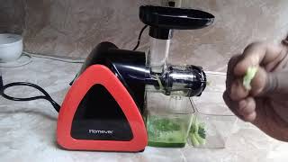 Juicing Celery With The Homever Horizontal Slow Juicer