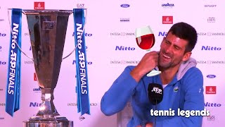 Novak Djokovic “I drinked glass of Wine, HAHAHA” - Turin 2022