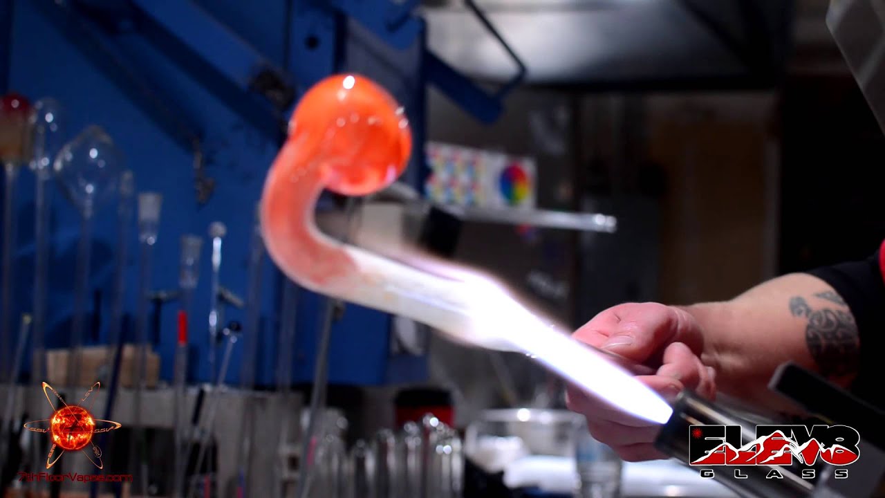 ELEV8 Glassblowing - Jeff E - Glass Sherlock Pipe #P96