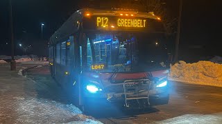 WMATA New Flyer 2016 XDE40 #7387 on route P12 (Former Route 89M)