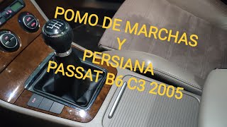 VW Passat b6 c3® cambiar pomo de marchas ✅persiana porta vasos central✅ cuerda tapa deposito ⛽