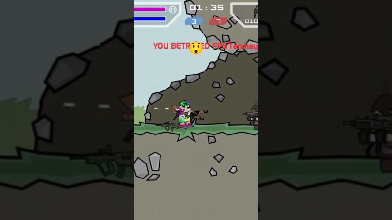 Double AK-47 hacker in mini outpost in mini militia😲😲😲