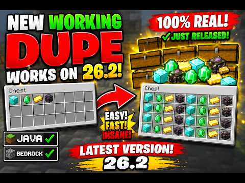 NEW Minecraft Item Dupe! (Java 26.2 & Bedrock Latest) 😱