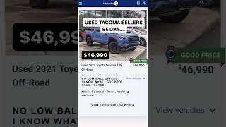 Used Toyota Sellers be like...