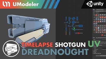 3D Modeling in Unity - Timelapse of unwrapping a Shotgun mesh in the Dreadnought with UModeler