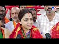 BJP leader Khushbu visits Bhagya Lakshmi temple