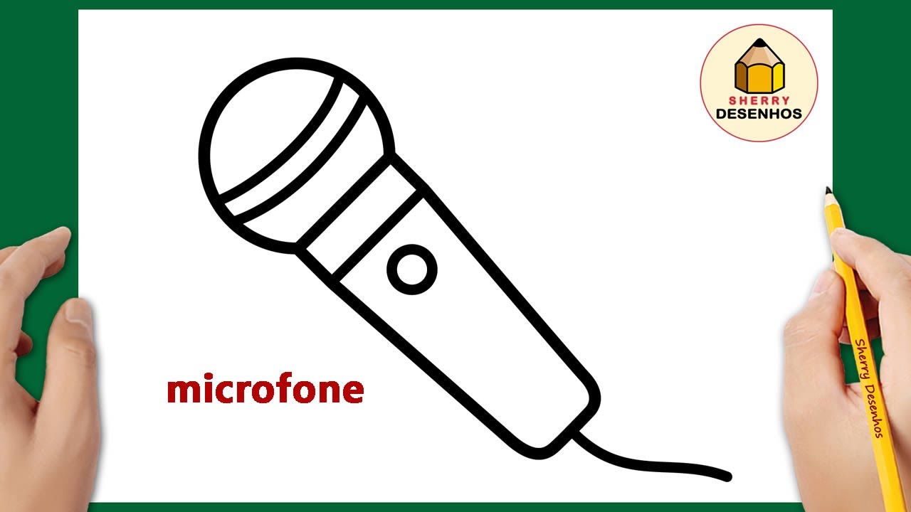 Como desenhar um microfone fácil 🎤 | Aprender a desenhar | Desenhos ...