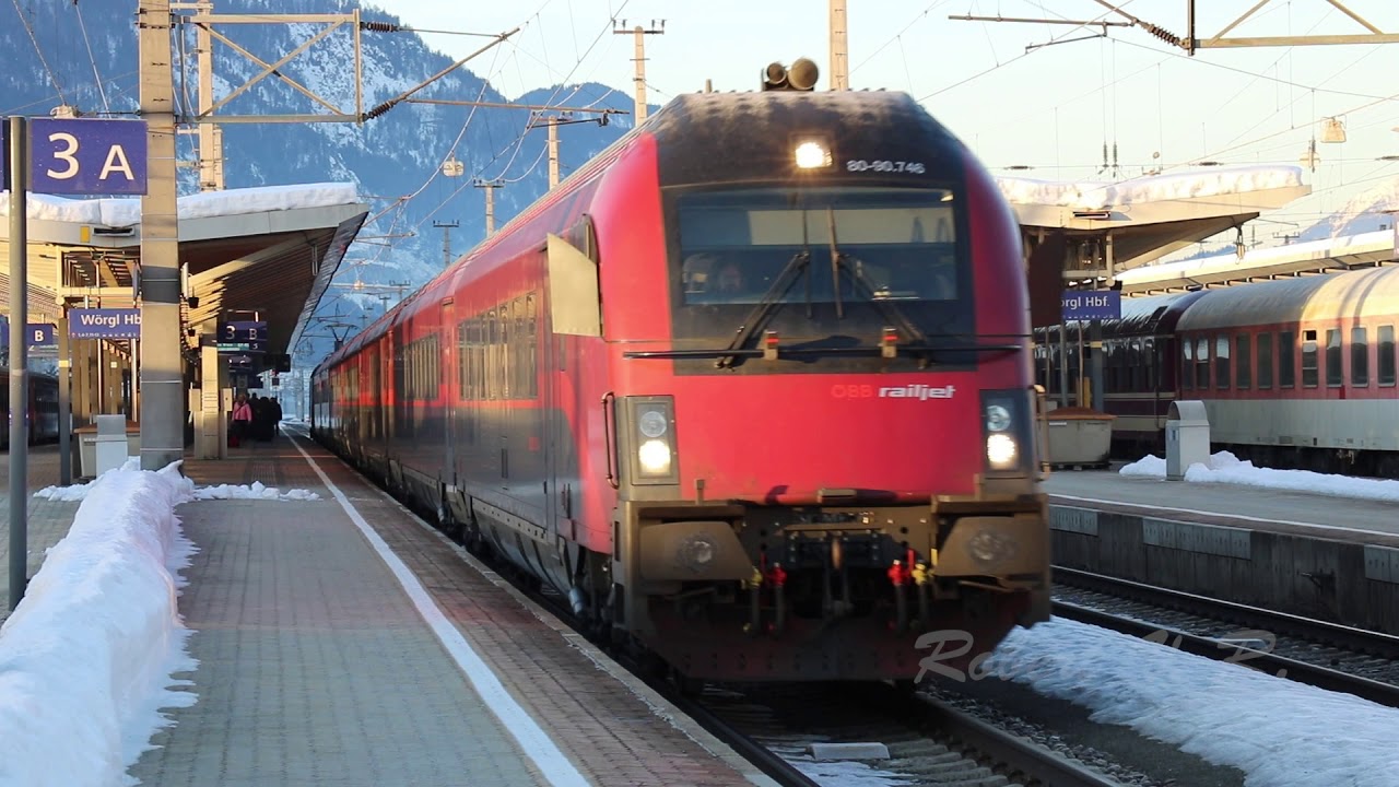 ÖBB RailJet at Wörgl Hbf - YouTube