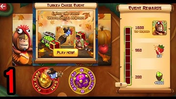 Fruit Ninja : Gameplay walkthrough Part 1 - TURKEY CHASE EVENT (IOS, Android)