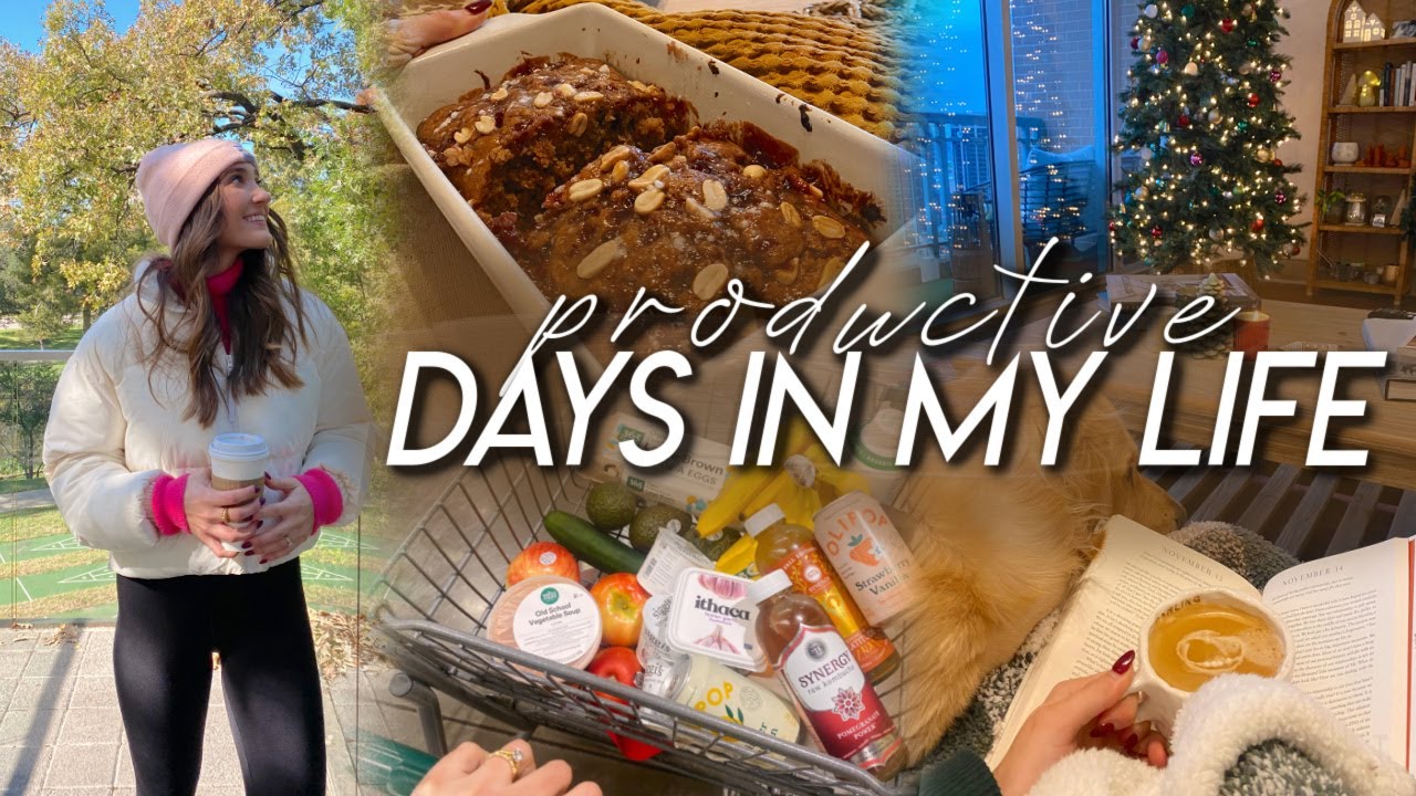 DAYS IN MY LIFE | healthy grocery haul, how I create my videos, baking bananas bread, & date night!