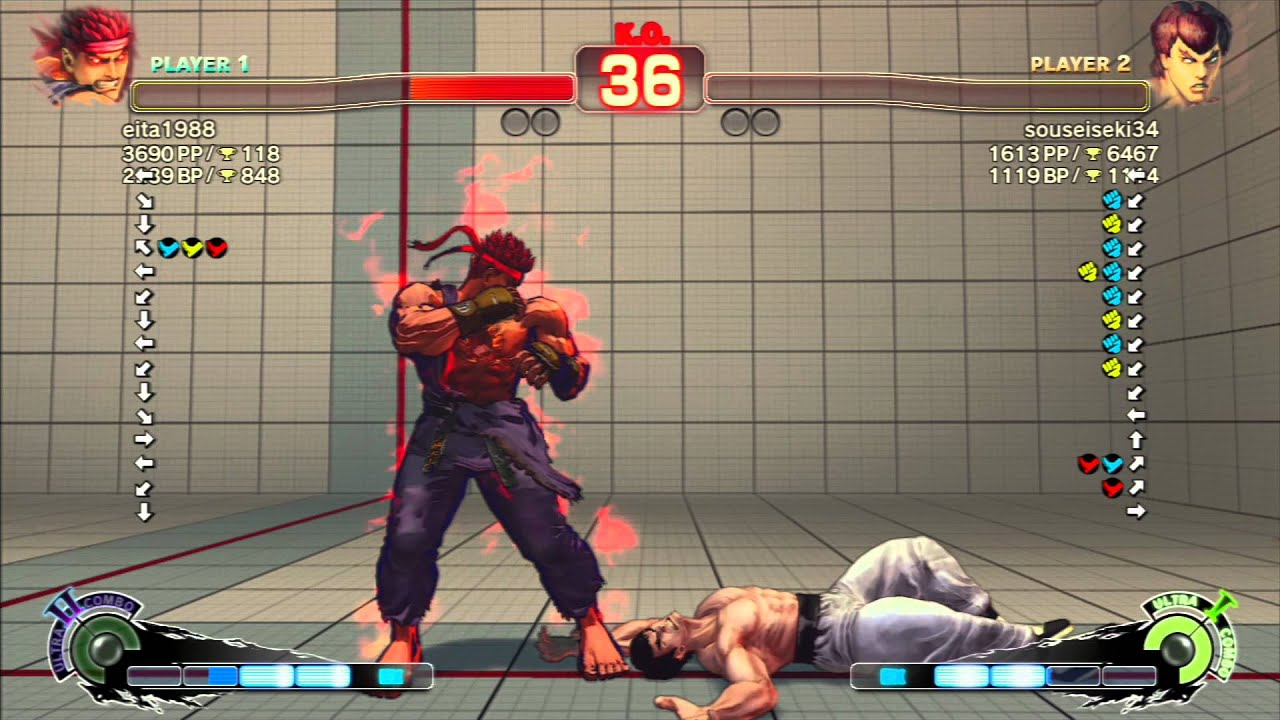 【スパ４AE】殺意リュウ（エイタ）VSフェイロン