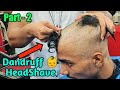 Headshave / How to Dandruff HeadShave in Hindi/ Dandruff Removal Headshave/Straight Razor Headshave