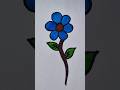 Simple Blue Flower Drawing 🌸 #flower #artforkids #trending