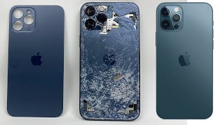 what are my repair options for cracked rear glass iPhone 12 Pro