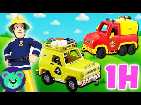 1h of fun with Fireman Sam 4x4 car and more! Fireman Sam toys