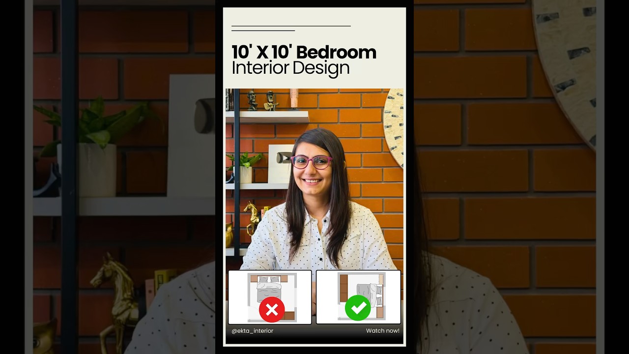 10&rsquo; x 10&rsquo; Bedroom Design | Layout Explained #Home