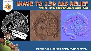 How to turn an Image to 2.5d Bas Relief (with the Bildeform add-on)