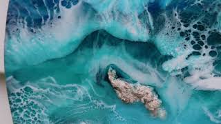 Epoxy Resin Art Ocean Painting Demo by DiankaPours