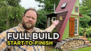 I Built a Tiny A-Frame Cabin From Scratch in My Backyard