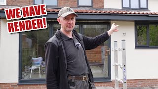 Render, guttering and almost a paint disaster! (Self Build Extension Part 20)