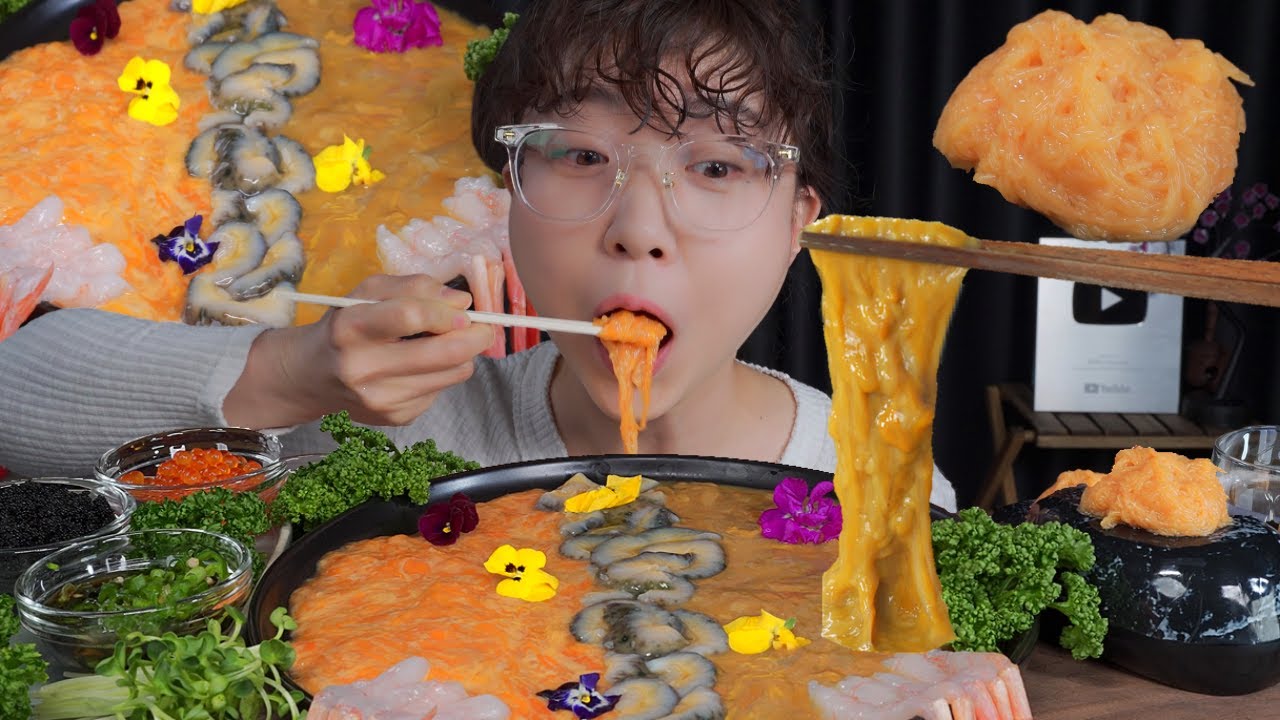 해삼알 해삼내장 반반이에요! sea cucumber Mukbang YouTube