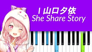 Linearwave, Tuuh - She Share Story (tiktok cute song)  (Piano tutorial)