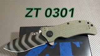 Zero Tolerance ZT 0301 It’s Back !!  Assisted Opening Knife Ranger Green (3.75" Tiger Stripe)