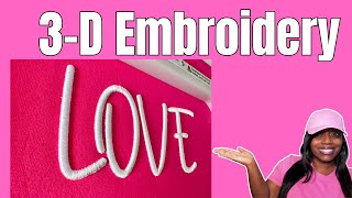 How to Embroider 3-D Puff with my Ricoma EM-1010