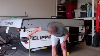 How to lift a popup camper. HINT DON'T FLIP THE AXLE