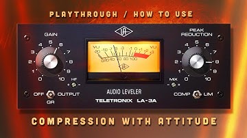 Universal Audio – Teletronix LA-3A – How To Use – Playthrough (no voiceover)