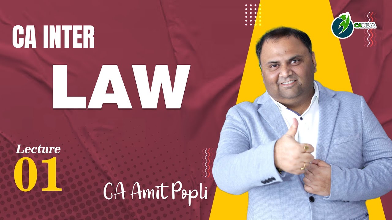 CA Inter Corporate & Other Laws Demo Lec 1 For Sep 24 & Onwards By CA ...