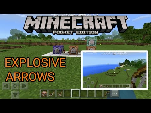 Explosive Arrows With Command Blocks - Minecraft PE